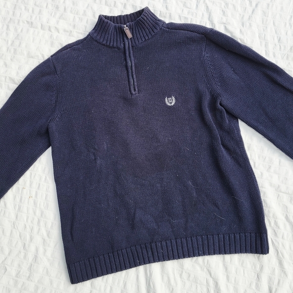 Chaps Navy Blue Quarter Zip - Picture 2 of 4